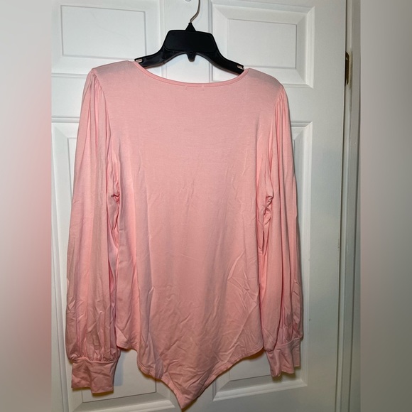 Jorasob Collection Woman’s Body Suit XXL Long Sleeve Pink NEW Scoop Neck - Picture 5 of 6